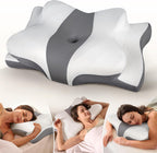 Vendria grey cooling cervical pillow for restful sleep